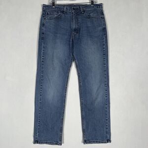 Levis 505 Straight Leg Jeans Mens Size 34 x 30 Cotton Light Wash 90s Y2K Denim